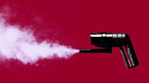 smoking gun in action