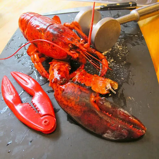 Knus skallene forsiktig og løsne kjøttet fra klør og hale. Halen deler du forsiktig med en kniv i buken og fjerner tarmen 