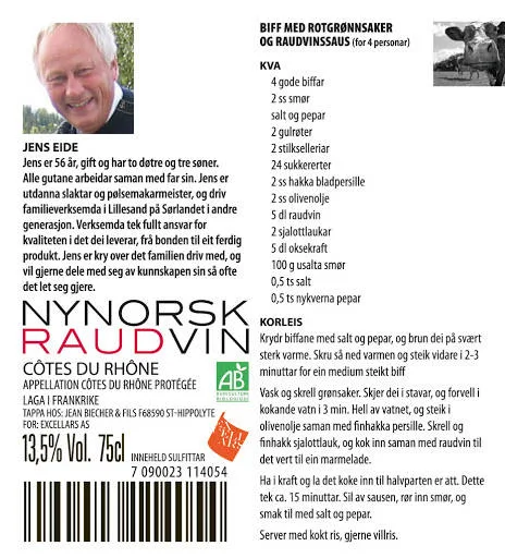 Slaktar og pølsemakarmeister Jens frå Lillesand tek fullt ansvar for heile prosessen, frå bonde til ferdig produkt, og deler gjerne med seg av kunnskapen sin så ofte det let seg gjere, til inspirasjon for alle som er opptekne av god kvalitet. 