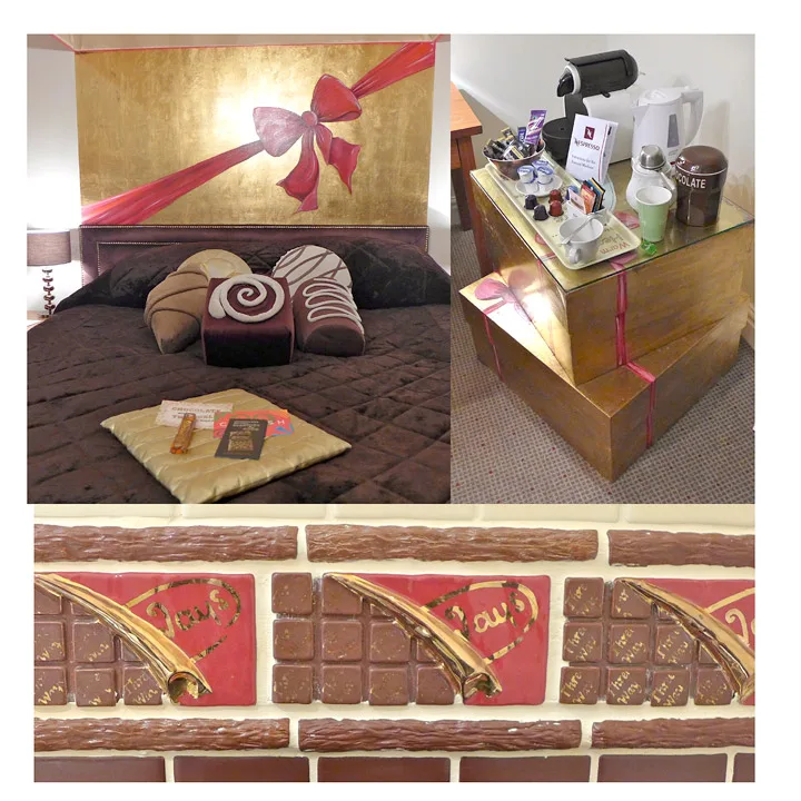 Sjokoladerommet. Den franske bloggeren, Anne Lataillade fikk lov å bo her. Passende for en franskmann, eller hva?