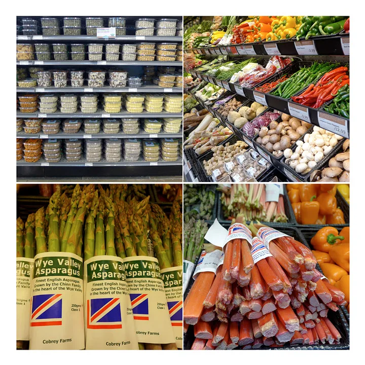 De første lokale asparges og rabarbra.