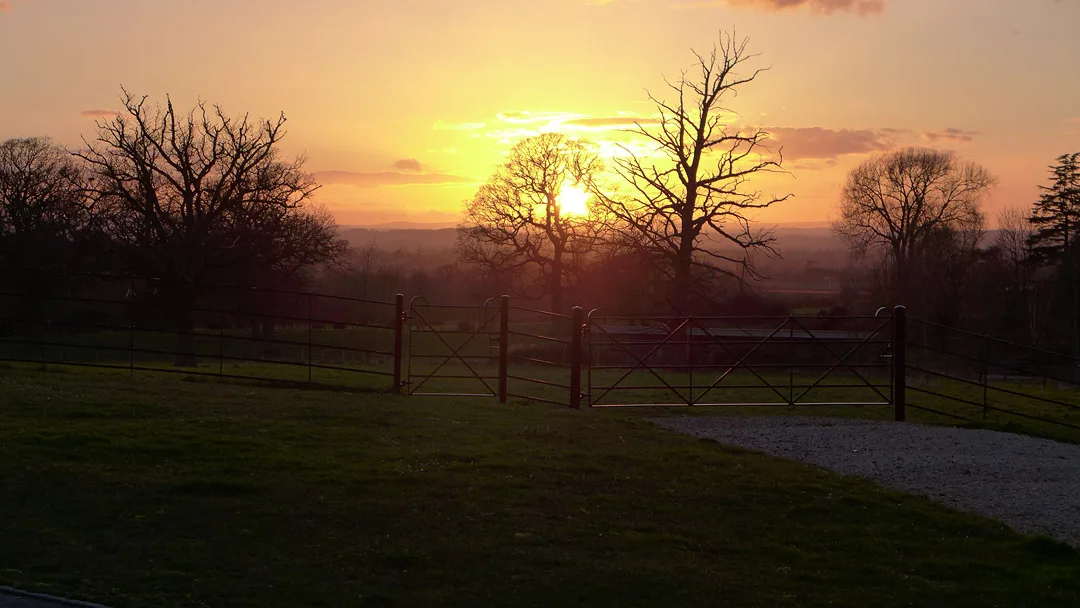 Vakker solnedgang fra Ellenborough Park