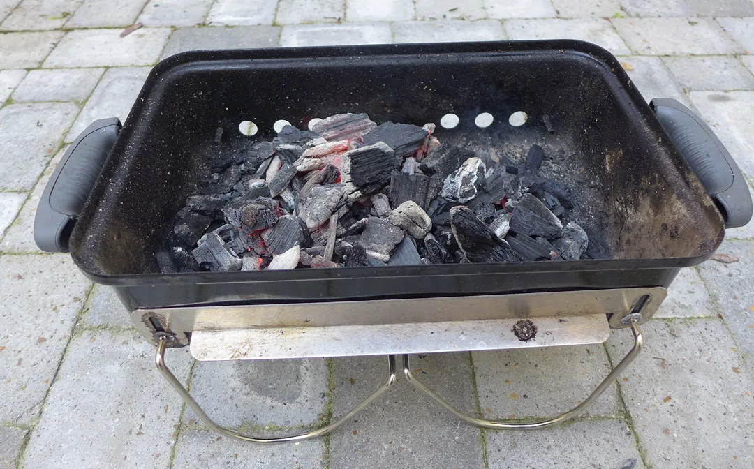 Grillen er klar til bruk.