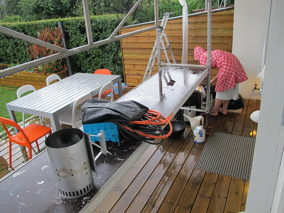 Og vi øvde og vi øvde. I regn og torden. 