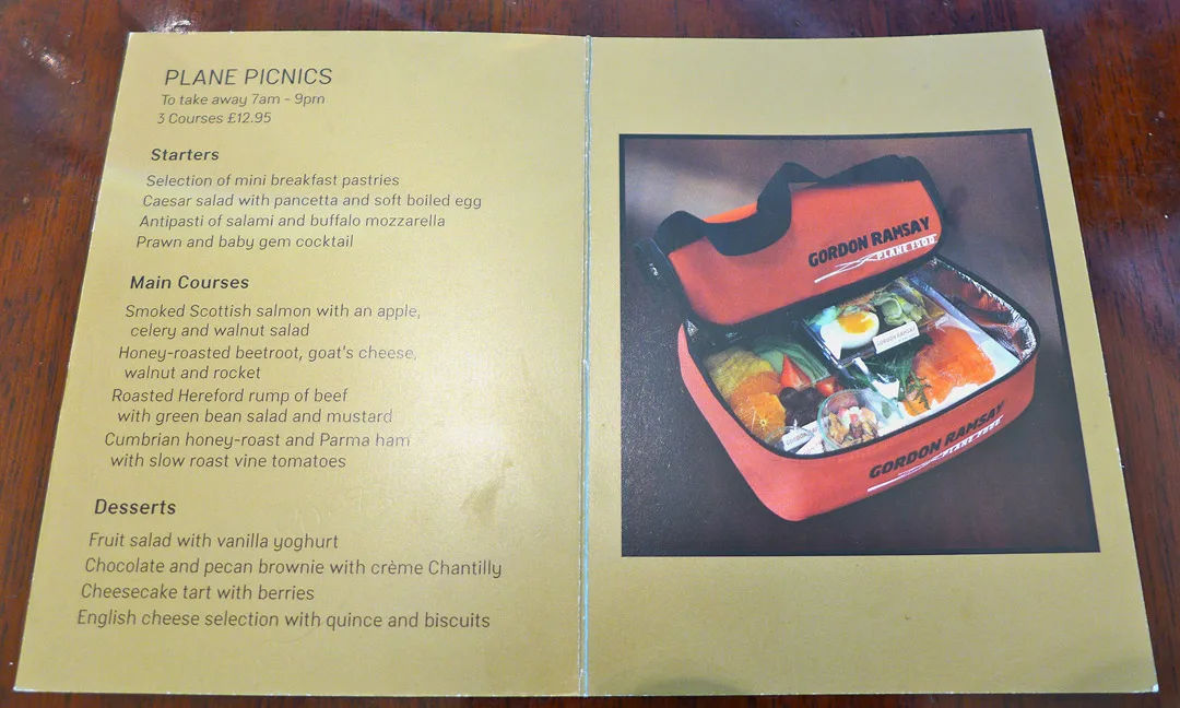 Rettene du kan velge. Forrett, hovedrett og dessert for 13 pund i snasen kjølebag.