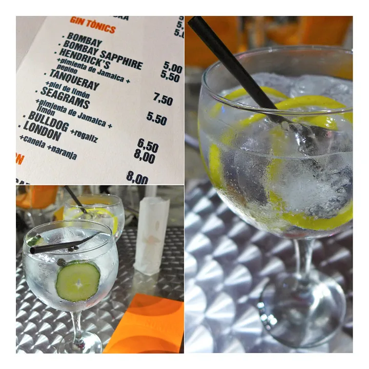 Pa Veronica på Rambla de Raval i Barcelona serverer de deilige G&T'er. 