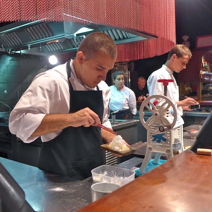 maskinen som kverner isen.