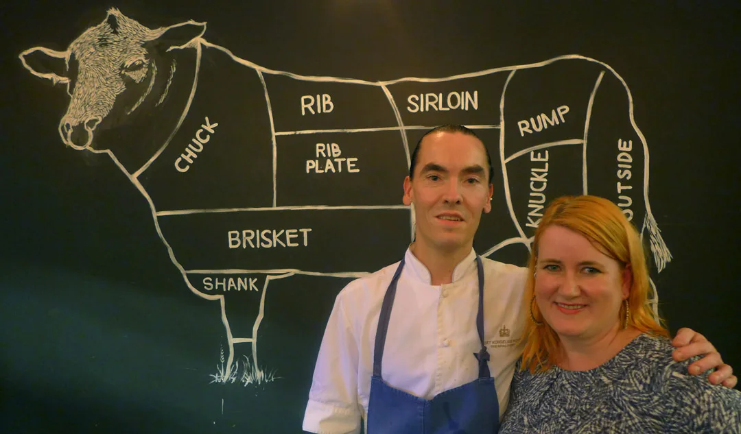 Nicolai og jeg på Burger Bar.