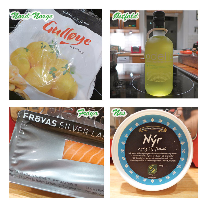 Disse ingrediensene tar jeg fra matkurven.