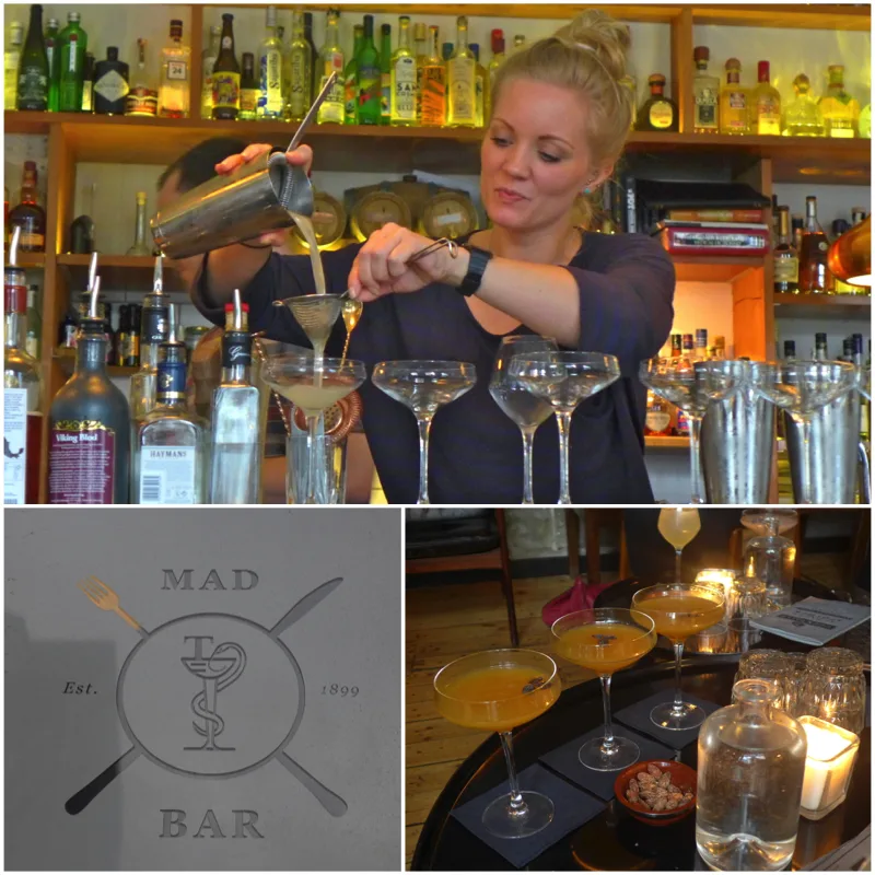 Her mikses det cocktails med havtorn (tindved på norsk). Trendy bær til trendy drinker.