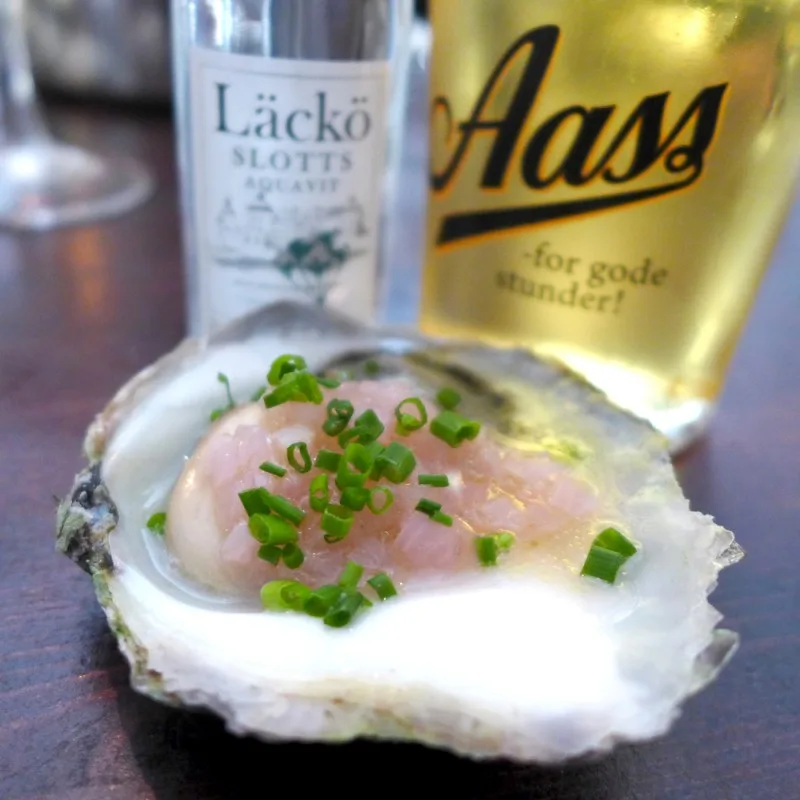 Østers og dillakevitt.