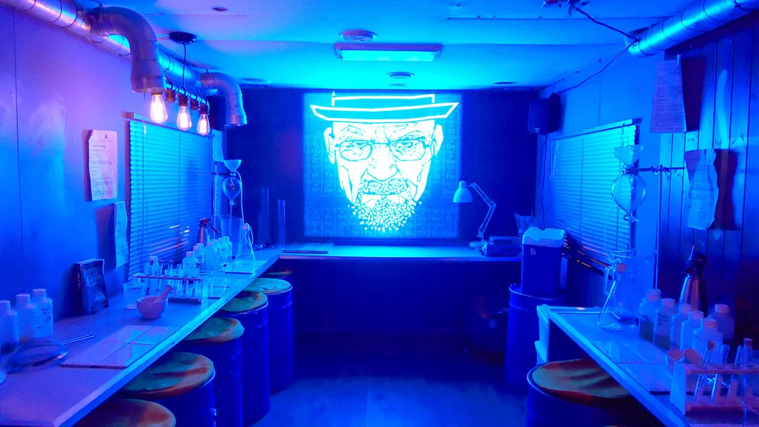 Breaking Bad-tema i denne baren.