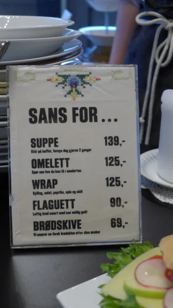 Ikke bare kaker hos Sans og samling. Saltmat også.