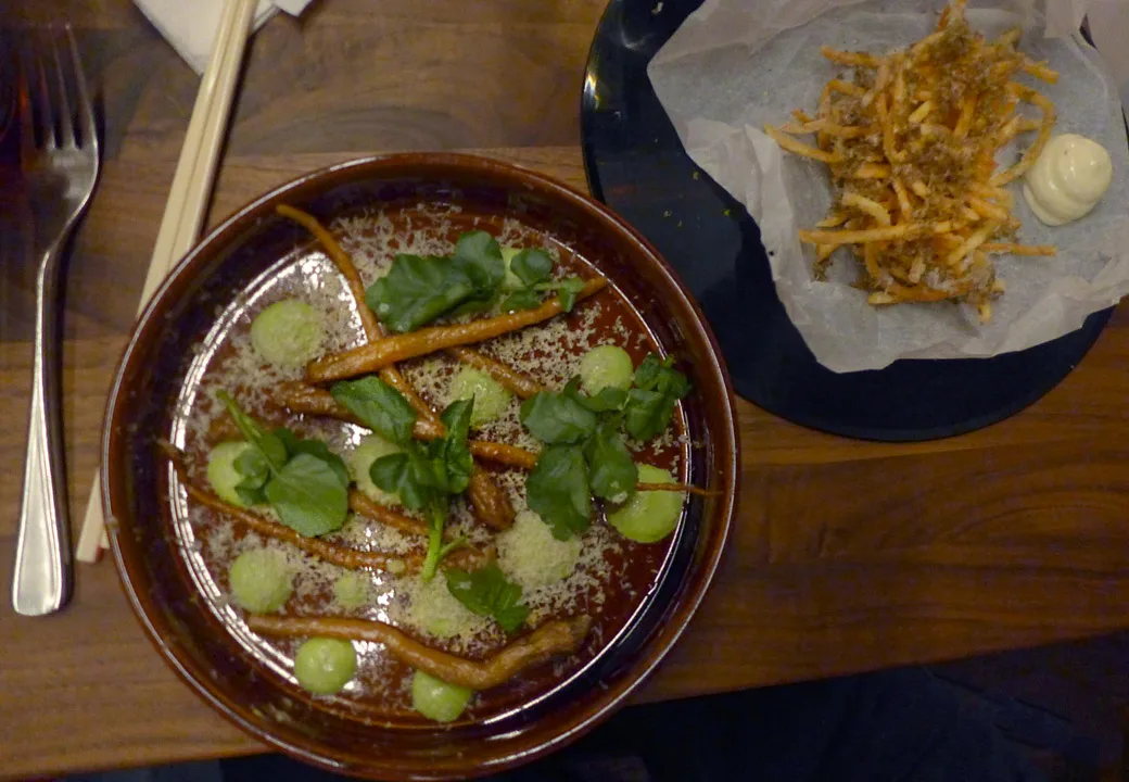 Trøffelchips og dehydrert persillerot. Så lekkert!