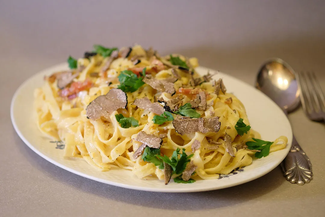 Trøffel-carbonara.