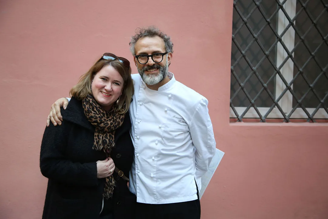 Massimo Bottura og meg. Foto: Erik Valebrokk.