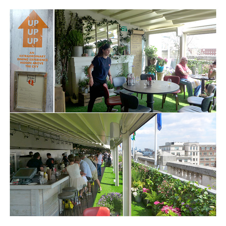 Kun en av heisene i Selfridges tar deg opp til takterrassen og On the roof with Q.