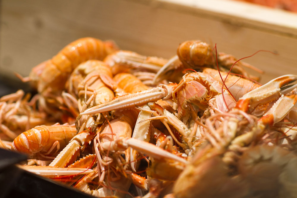Ferske sjøkreps.