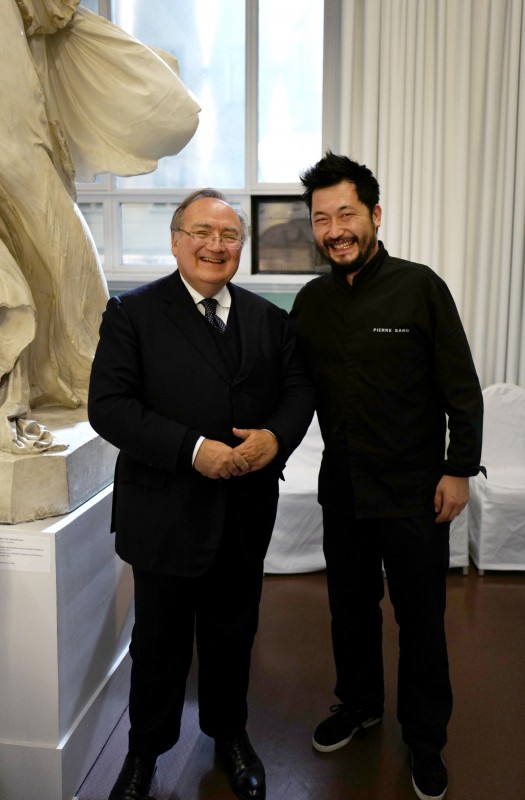 Ambassadøren ved den franske ambassaden i oslo, Jean-François Dobelle og Chef Pierre Sang Boyer