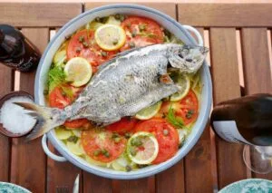 Hel fisk på Cadaques-vis