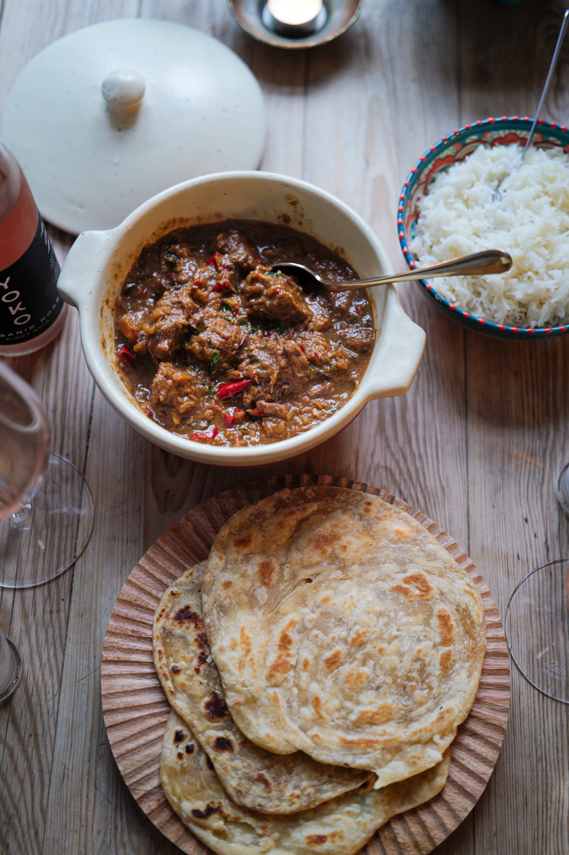 Beef Rendang og en enkel roti